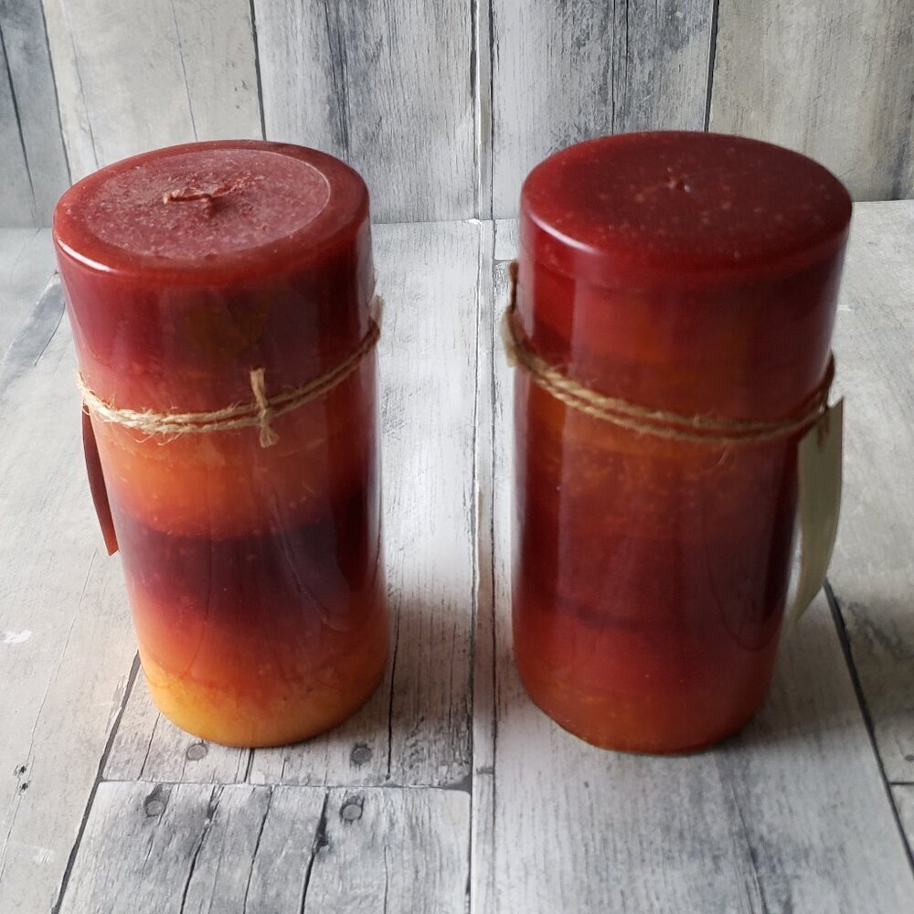 NWT - (Set of 2) Pillar Wax Burning Candles
